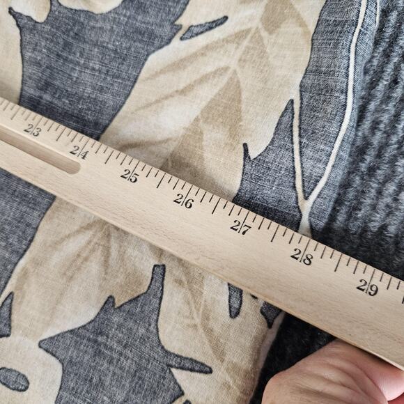 Panama Jack Shirt Mens 2XL Gray Tan Hawaiian Tropical Button Front Ramie - Picture 7 of 13